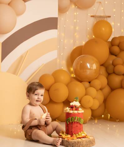 Smash the cake  de Pietro 1 ano - Boho