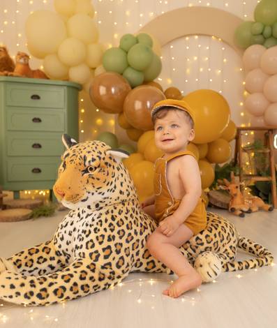 Smash the cake  de Theo 1 ano - tema Safari