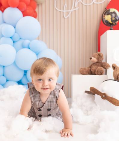 Smash the cake  de Theo 1 ano - Urso aviador