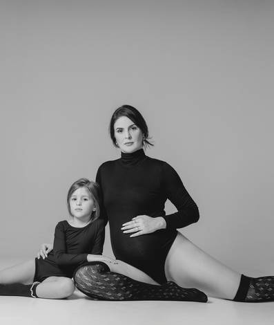 Gestante de Julia + Leandro = Maria e Joana