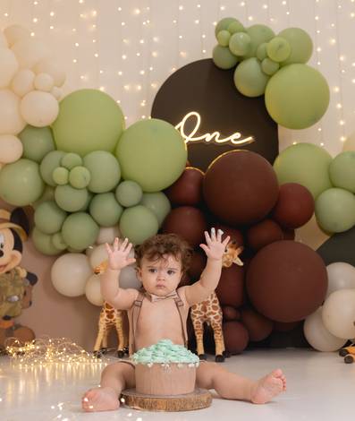 Smash the cake  de Henrique 1 ano - Safari