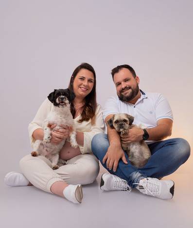 Gestante de Ensaio Gestante Estúdio: Thaís