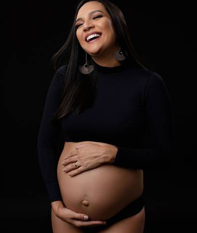 Ensaio Gestante Estúdio de Maternity Session - Tatiana 