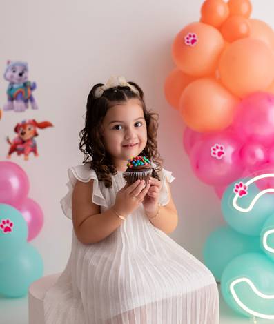 Sessão Cupcake de Antonella 3 anos 