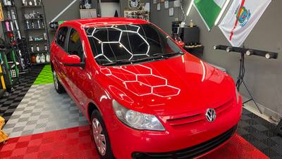 Polimento Italian de VW Gol abandonado de uma empresa 