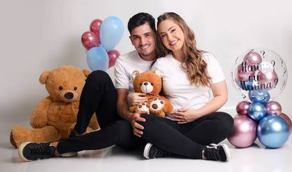 ensaio revelação de Aline e vinicius 
