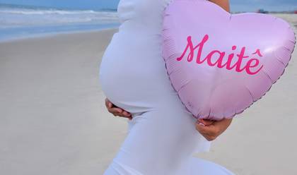 Gestante  de Mariele a espera da Maite