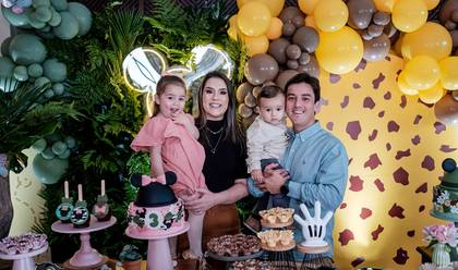 Aniversários de 3 anos da Marina e 1 ano do Joaquim