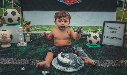Smash The Cake de Daniel 12 meses - Vai Corinthians 