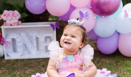 Smash the Cake de Primeiro aninho da Luísa