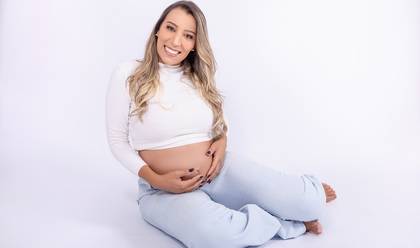 Gestante de Gabriela, à espera.