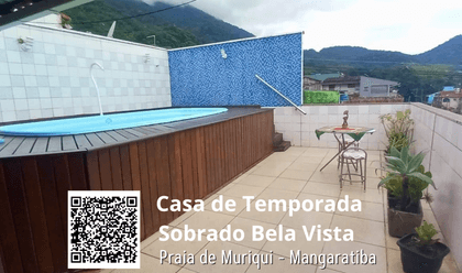 CASAS DE TEMPORADA EM MURIQUI  de MURIQUI SOBRADO DE BELA VISTA PARA O MAR E MONTANHA
