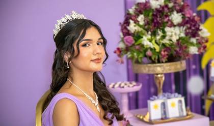 DEBUTANTE de XV da Eshiley – Uma Noite Encantada em Tons de Lilás