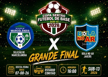 Grande final da copa sertão futebol de base seleção de Marcolândia x Bola no ar Jaicós 