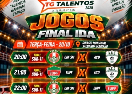 FINAIS - TG TALENTOS SUB 11 2026 - JOGOS DE IDA
