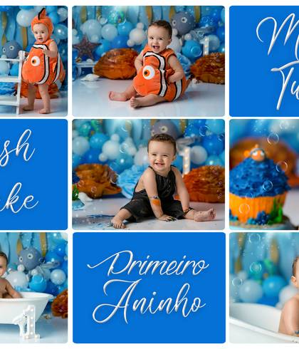 Ensaio Smash The Cake Studio e Externo de Marco Túlio 1 aninho 