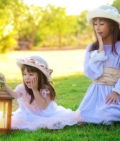 Ensaio Infantil Externo de Lavínia 8 anos e Ana 3 anos 