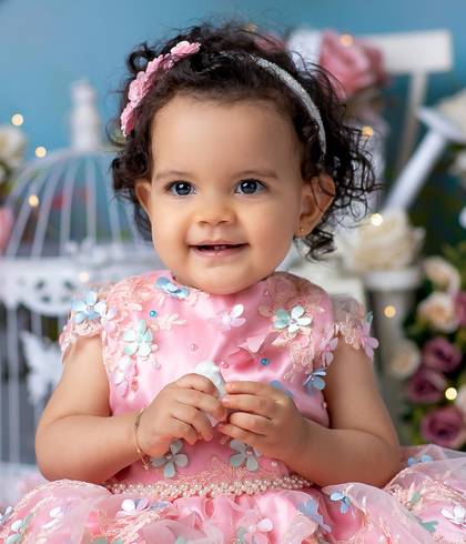 Ensaio Smash The Cake Studio e Externo de Ayla 1 aninho 