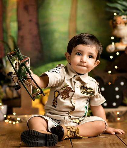 Ensaio Smash The Cake Studio e Externo de Bento 1 aninho 