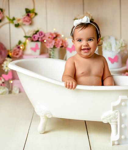 Ensaio Smash The Cake Studio e Externo de Alícia 1 aninho 