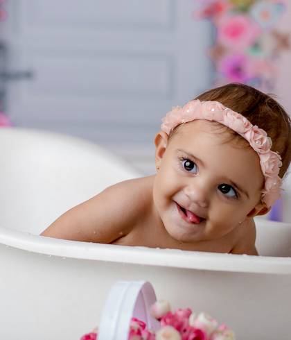 Ensaio Smash The Cake Studio e Externo de Alice 1 aninho 