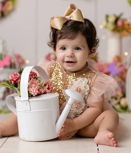 Ensaio Smash The Cake Studio e Externo de Isabela 1 aninho 