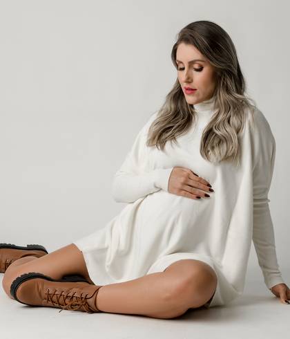 Ensaio GraviLinda Classic de  Juliana Esperando Maria Vitória 