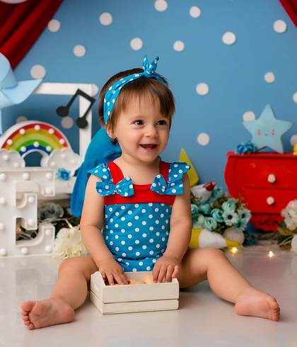 Ensaio Smash The Cake Studio e Externo de Maria Clara 1 aninho 