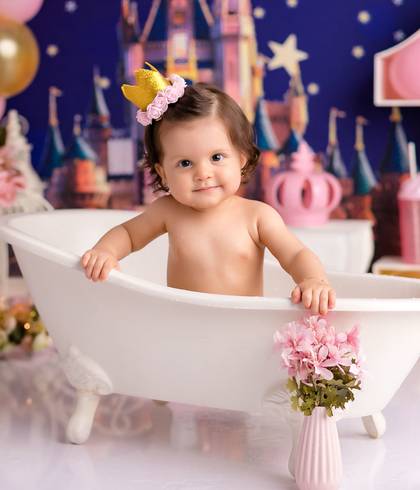 Ensaio Smash The Cake Studio e Externo de Alice 1 aninho 