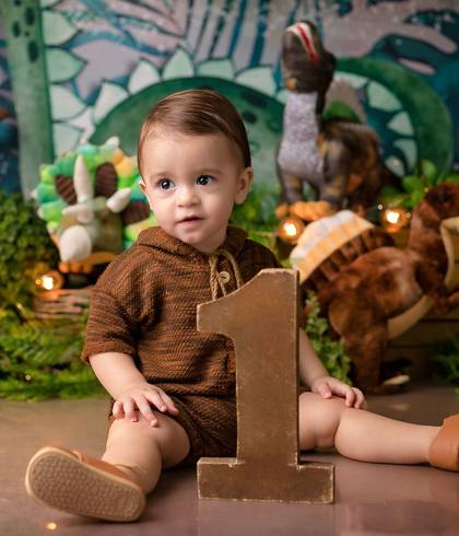 Ensaio Smash The Cake Studio e Externo de Gael 1 aninho 