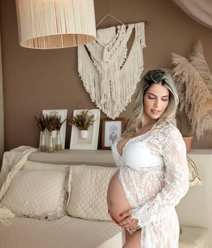 Ensaio SPA GraviLinda de Grazieli esperando Arthur