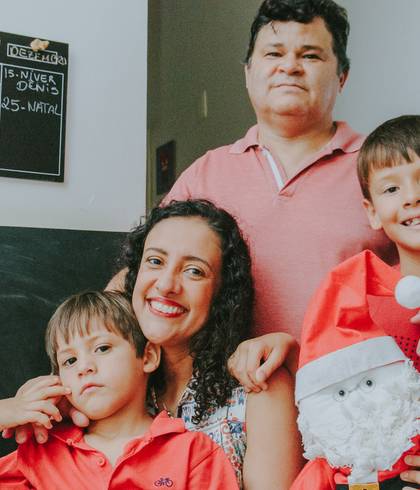 Família de Ensaio Afetivo de Natal | Ensaio Fotográfico de Família | Viviane, Denis, Antonio e Francisco