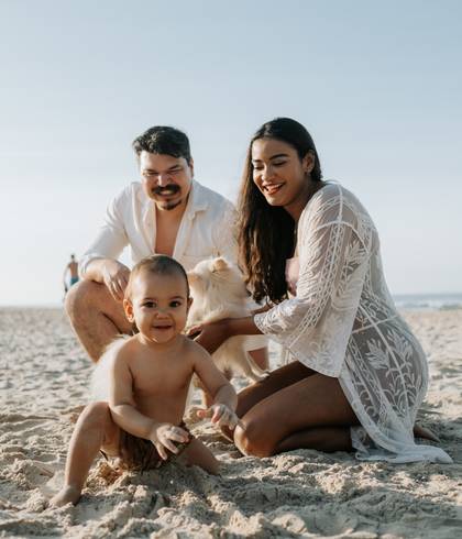 Bebê & Família de 1 ano do Antônio