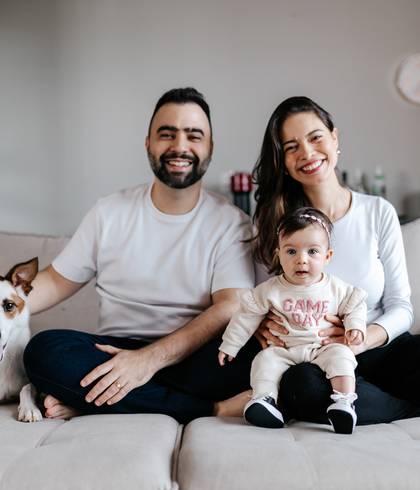 Bebê & Família de 4 meses da Eva 