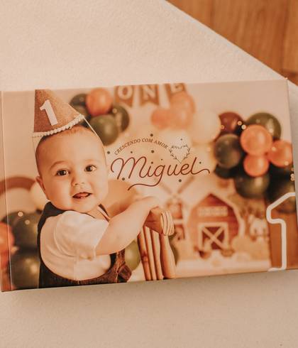 Álbuns de Livro de memórias o Crescimento do Miguel