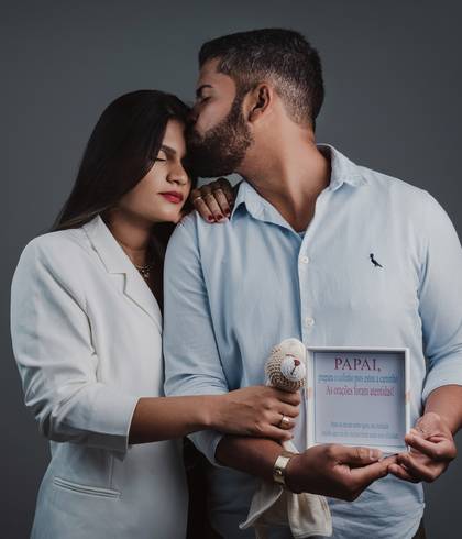 Sessão Família  de Poli e Danilo -  Revelação da gestação   