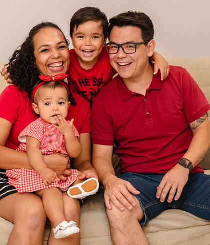 Ensaio de Família de Ensaio de Família e Natal  - Juliana, Mauro, Pedro e Cecília