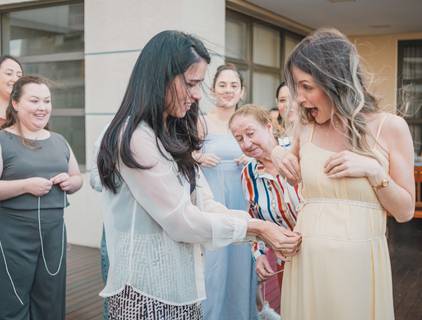 Família de Chá de bebê do Thomas