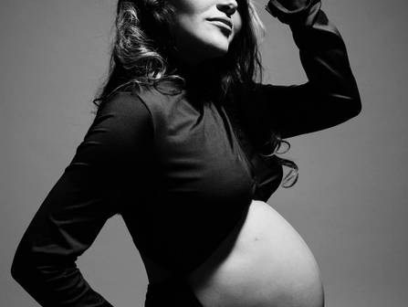 Gestante de Ã espera de Charlotte 