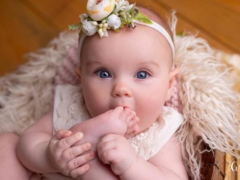 Acompanhamento e ensaio baby de Eliza, 4 meses