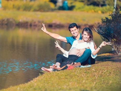 Gestante de Lindo casal Aline e Marcelo Garcia, a espera da Isabela