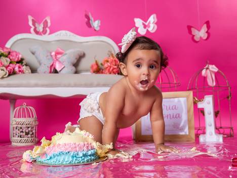 Ensaio de Smash the Cake Maria Antonia