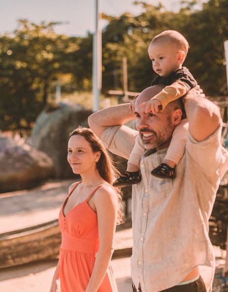 Familia de  Ensaio de Família na Praia - Isabell e Arthur - Florianópolis - SC