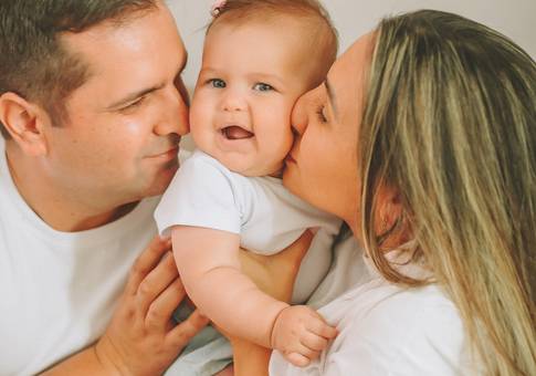 SESSÃO FOTOGRÁFICA DE BEBÊ de Acompanhamento de 6 meses da Sofia | Ensaio em casa com mêsversário