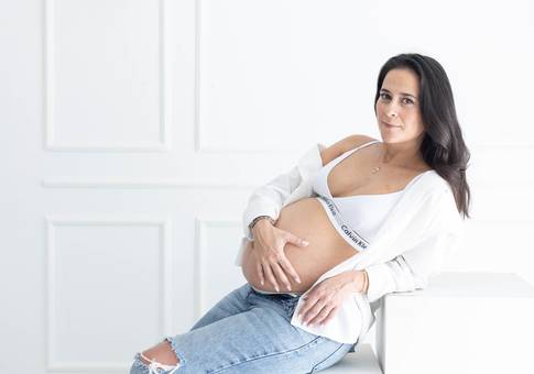 Gestante Estúdio de Á espera Maria Antônia