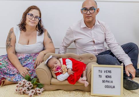 Ensaio Família de A Chegada de Sophia Cecília ✨