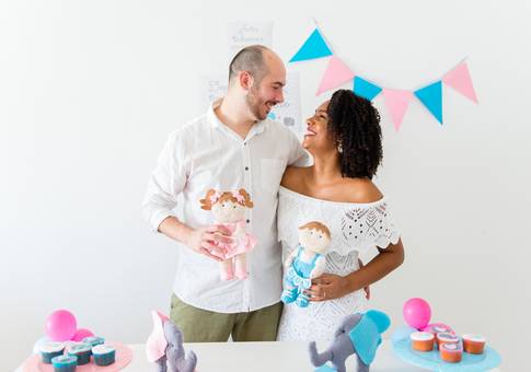 Ensaio Gestante de Ensaio Revelação Marcelle & Rafael