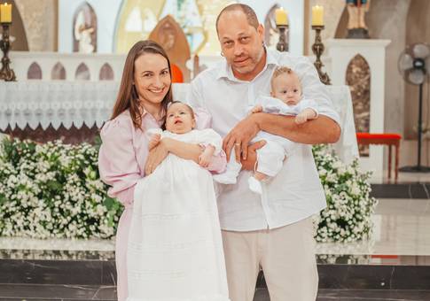 Todos de Batizado Maria Júlia e Miguel Henrique