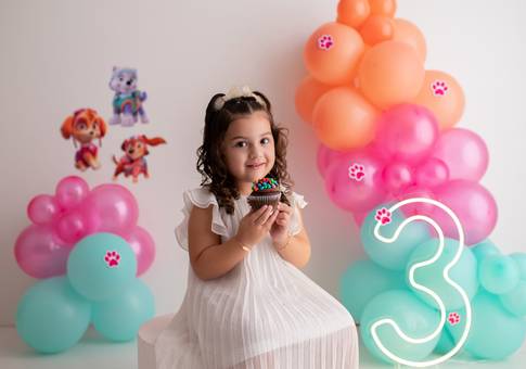 Sessão Cupcake de Antonella 3 anos 