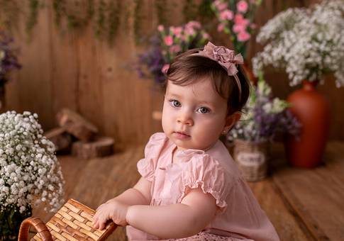 Smash the Cake / Pré Aniver de Ensaio Flower 1 ano Olívia 